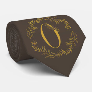Taupe Color Mit Monogramm Trauzeugen Krawatte