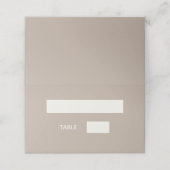 Taupe creme modern einfach platzkarte (Außenseite Aufgefaltet)