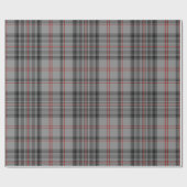 Taupe Dark Gray Red Black Tartan Kariert Geschenkpapier (Flach)