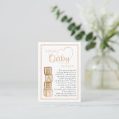 Taupe Display Shower Card | Unwrapped Gifts Insert (Stehend Vorderseite)