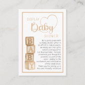 Taupe Display Shower Card | Unwrapped Gifts Insert (Vorderseite)