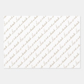 Taupe Eid Mubarak Bilingual Geschenkpapier Set (Vorderseite)