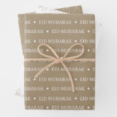 Taupe Eid Mubarak Masjid Muster Design Geschenkpapier Set (Beispiel)