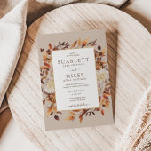 Taupe Fall Terracotta Einladung