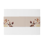 Taupe Fall Wassercolor Botanicals Wedding Einladungsbanderole (Rückseitenbeispiel)