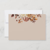 Taupe Fall Watercolor Kupfer Blumenzange RSVP (Rückseite)