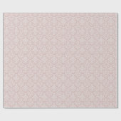Taupe Floral Damask-Wedding Geschenkpapier (Flach)