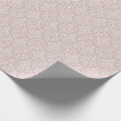 Taupe Floral Damask-Wedding Geschenkpapier (Ecke)
