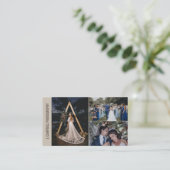 Taupe Foto Collage Beruflich Fotograf Visitenkarte (Stehend Vorderseite)