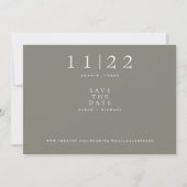 Taupe Foto Moderne Hochzeit speichern das Datum Save The Date (Vorderseite)