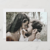 Taupe Foto Moderne Hochzeit speichern das Datum Save The Date (Rückseite)