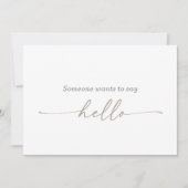 Taupe-gedämpfte Grau-Ultraschall-Foto-Schwangersch Einladung (Vorderseite)