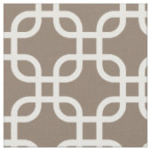 Taupe Geometric Links Muster Stoff (Nahaufnahme)