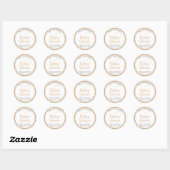 Taupe Gingham Baby Shower Favor Sticker (Blatt)