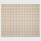 Taupe Gingham Baby Shower Wrapping Paper Geschenkpapier (Flach)