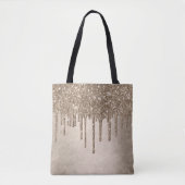 Taupe-Glitzer | Champagne Gold Drizzle Tasche (Vorderseite)