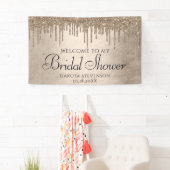 Taupe-Glitzer | Champagnergolddusche Banner (Insitu)