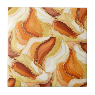 Taupe Gold Fluid Marmor Stein Abstrakt Fliese