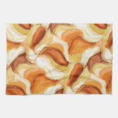 Taupe Gold Fluid Marmor Stein Abstrakt Geschirrtuch (Horizontal)
