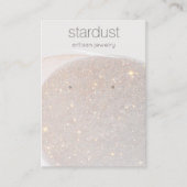 Taupe Gold Glitzer Earring Display Holder Visitenkarte (Vorderseite)