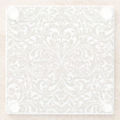 Taupe Gold Glitzer Untersetzer (Rückseite)