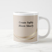 Taupe Gold Inspirational Jumbo-Tasse (Rechts)