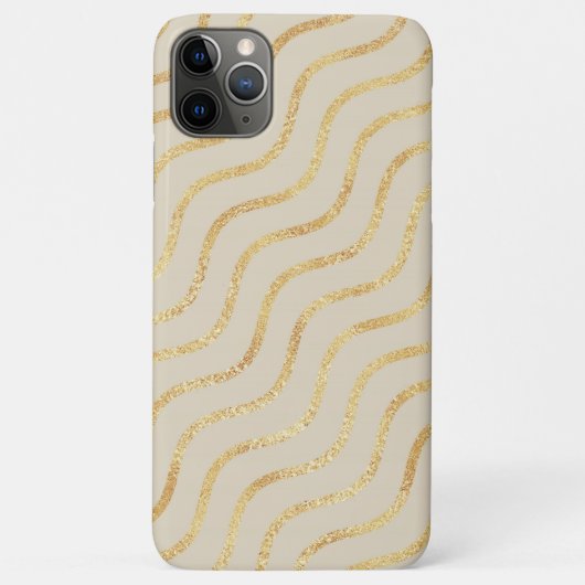 Taupe-Gold Zickzack Case-Mate iPhone Hülle (Rückseite)