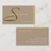 Taupe & Golden Events Visitenkarte (Vorne/Hinten)