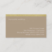 Taupe & Golden Events Visitenkarte (Rückseite)