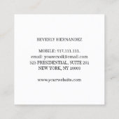 Taupe Grau Vintage Nähmaschine Seamstress Quadratische Visitenkarte (Rückseite)