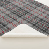 Taupe Gray Black Red Tartan Kariert Sherpadecke (3/4)