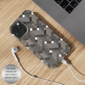 Taupe Gray Brown Black Midcent Pixel Pattern Case-Mate iPhone Hülle