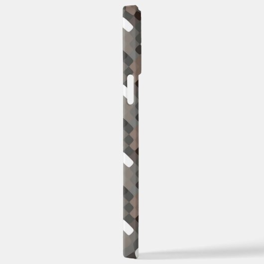 Taupe Gray Dark Brown White Mosaic Art Case-Mate i iPhone Hülle (Rechte Seite)