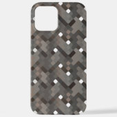 Taupe Gray Dark Brown White Mosaic Art Case-Mate i iPhone Hülle (Rückseite)