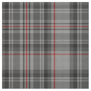 Taupe Gray Red Black Tartan Kariert Stoff