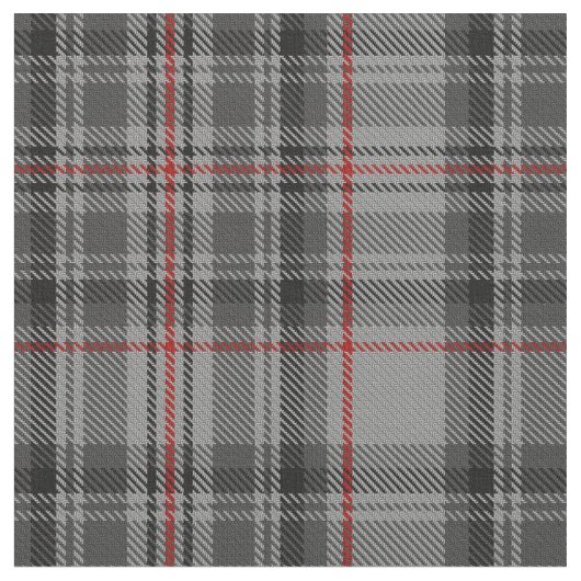 Taupe Gray Red Black Tartan Kariert Stoff (Nahaufnahme)