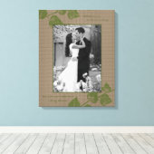 Taupe Green Blätter Portrait Foto Template Bild Leinwanddruck (Insitu (Holzboden))