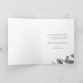 Taupe Green Botanical Frame Foto Weihnachten (Innenseite)