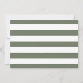 Taupe Green Niedlich Moderne Kinderdusche Einladung (Rückseite)