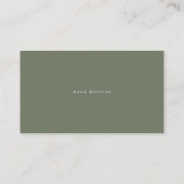 Taupe Green Script Baby Dusche QR Code Registrieru Begleitkarte (Rückseite)