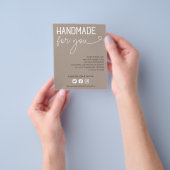 Taupe Handmade for You Wash Instructions Foto Flyer (Gruppe)
