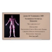 Taupe Human Body Interne Medizin Doktor Medizin Magnetische Visitenkarte (Vorderseite)