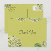 Taupe Hydrangea Danke Post Card Postkarte (Vorne/Hinten)