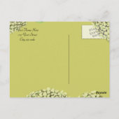 Taupe Hydrangea Danke Post Card Postkarte (Rückseite)