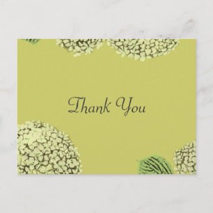 Taupe Hydrangea Danke Post Card Postkarte