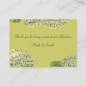 Taupe Hydrangea Platzkarten (Rückseite)