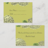 Taupe Hydrangea Platzkarten (Vorne/Hinten)