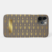 Taupe-Imitat-Muster für goldene Pfeile Case-Mate iPhone Hülle (Rückseite (Horizontal))