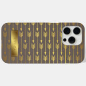 Taupe Imitate Gold Foil Arrows Pattern Case-Mate iPhone Hülle (Rückseite (Horizontal))