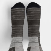 Taupe Imitats Jean Patch Socken (Oben)